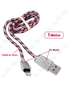 🚀Muju MJ-27 : Câble Lightning Tressé 1M - Charge Rapide 3.0A pour iPhone