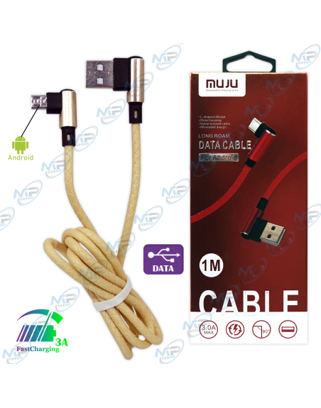 CABLE CHARGEUR ANDROID MUJU 3A 1 METRE