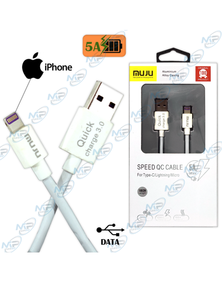 CABLE CHARGEUR IPHONE MUJU 1.0M