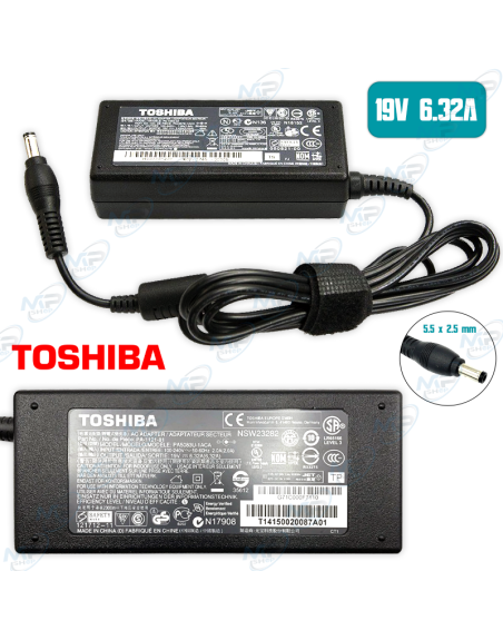 🔋Chargeur Toshiba 19V 6.32A 120W Embout 5.5x2.5mm Haute Qualité