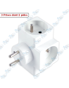 🏠Triple Adaptateur Prise Murale Compacte 16A | Sécurité & Rangement