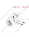 🏠Triple Adaptateur Prise Murale Compacte 16A | Sécurité & Rangement