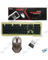 ⌨️Combo Clavier Souris Sans Fil Gaming Métal Or JEDEL WS9000