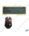 ⌨️Combo Clavier Souris Sans Fil Gaming Métal Or JEDEL WS9000