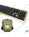 ⌨️Combo Clavier Souris Sans Fil Gaming Métal Or JEDEL WS9000