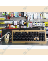 ⌨️Combo Clavier Souris Sans Fil Gaming Métal Or JEDEL WS9000