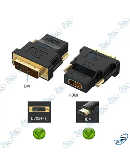 📺Adaptateur DVI vers HDMI – Connecteur Vidéo HD Haute Qualité