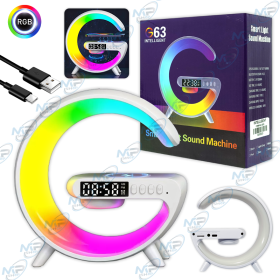 🌈Lampe Réveil G63 RGB - Chargeur Sans Fil, Bluetooth & Son