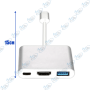 📺Adaptateur USB-C vers HDMI 4K - Hub 3-en-1 USB 3.0 & Charge PD