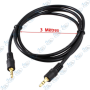 🔌Câble Audio Jack 3.5mm Mâle/Mâle Noir - Grande Longueur 3 Mètres