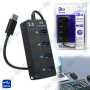 HUB USB 4 PORT USB 3.0 AVEC INTERRUPTEUR