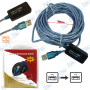 CÂBLE EXTENSION 10M USB AVEC AMPLIFICATEUR + FILTRE