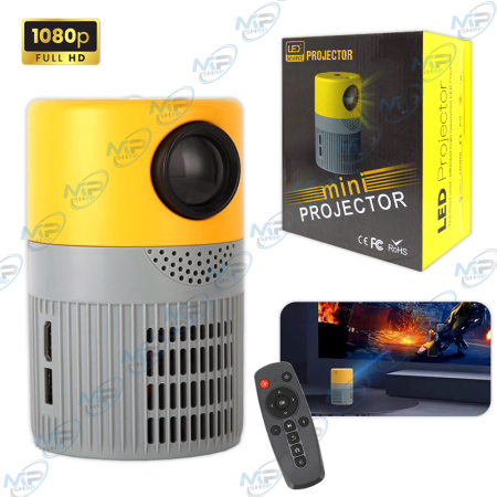 📽️ Mini Projecteur Portable 1080p LED - Idéal Cinéma Maison/Voyage