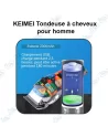 TONDEUSE À CHEVEUX RECHARGEABLE POUR HOMME KEIMEI MAX