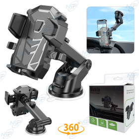 🔭Support Téléphone Voiture Extensible 360° | Ventouse & Tableau de Bord