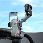 🔭Support Téléphone Voiture Extensible 360° | Ventouse & Tableau de Bord
