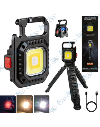💡Lampe de Poche COB Ultra-Compacte Rechargeable avec Trépied | W5130