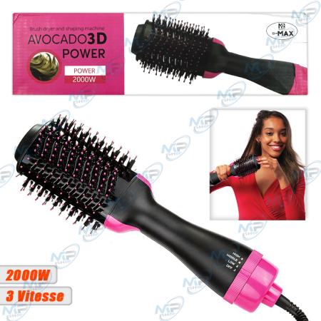 BROSSE CHEVEUX CHAUFFANTE SOUFFLANTE 2000W