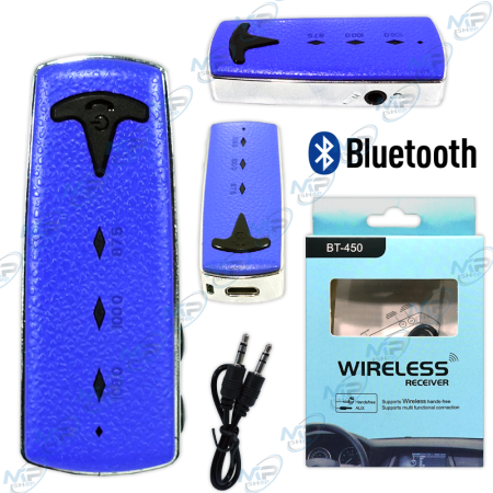 🚗 Récepteur Bluetooth BT-450 Sans Fil AUX 3.5 mm – Adaptateur Audio Bluetooth pour Voiture, Autoradio, Enceinte et Casque