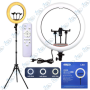 🌟Ring Light LED Pro 45cm & Triple Support Téléphone - Studio Vidéo