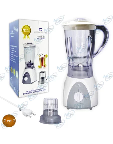 ✨Mixeur Blender Galaxy 2 en 1 | 400W, 1.5L | Blender et Moulin | Polyvalence Cuisine
