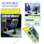 🔄Support de Bureau Métal Rotatif Pliable pour Smartphone & Tablette (4" à 13")