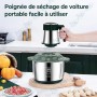 ⚙️Hachoir Électrique Professionnel 5L Inox | 500W, 6 Vitesses | Viande & Légumes