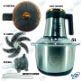 ⚙️Hachoir Électrique Professionnel 5L Inox | 500W, 6 Vitesses | Viande & Légumes