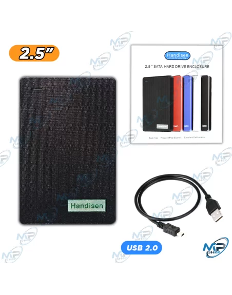 💾Boîtier Disque Dur 2.5" SATA USB 2.0 Handisen – Protection & Mobilité