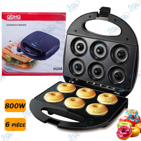 🍩Machine à Donuts 6 Pièces ABHA 800W | Fours à Beignets Non Adhésif H206