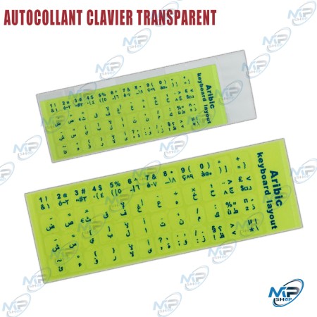 💻Autocollants Clavier Arabe Transparent | Installation Facile, Bilingue