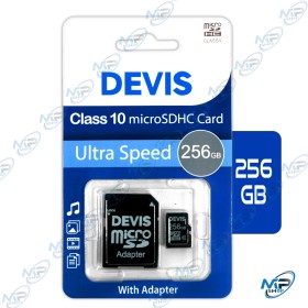 Carte Mémoire DEVIS Ultra Speed 256GB (MicroSD) 💾MicroSD DEVIS Ultra Speed 256GB Class 10 A1 V10 - Avec Adaptateur SD