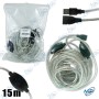 🔌Câble USB 15 m avec amplificateur – Extension fiable et stable