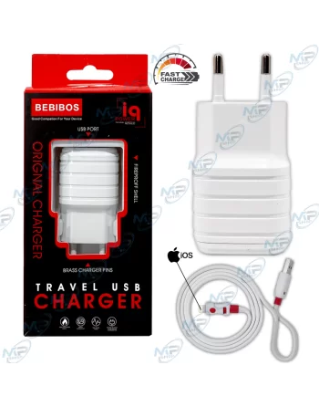 ⚡Chargeur Rapide BEBIBOS Double USB Secteur iPhone/iPad (Câble Inclus)