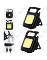 🔦 Mini Lampe Torche Porte-Clés COB 6W – Rechargeable USB, Magnétique & EDC