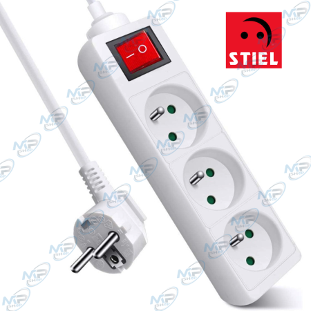 🔌Multiprise 3 Prises Schuko avec Interrupteur | Sécurité Optimale