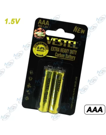 ⚡ Piles Carbone AAA VESTEL Extra Heavy Duty : 1.5V, Sans Mercure, Fiabilité Quotidienne