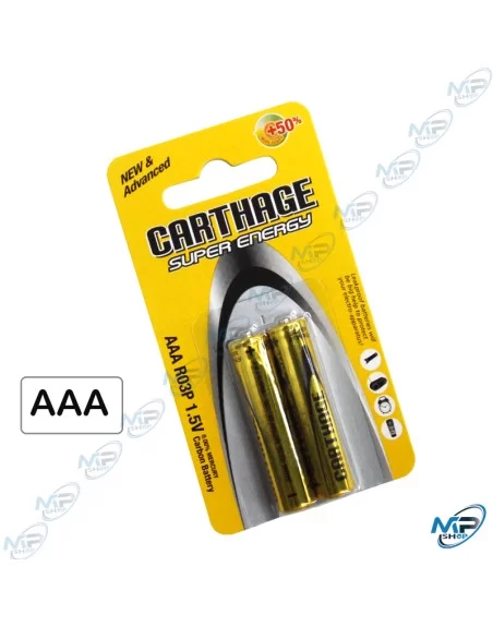 🔋Piles AAA R03P Carthage Super Energy : +50% d'Énergie pour vos Petits Appareils