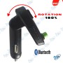 🚗 Transmetteur FM Bluetooth & Chargeur USB Voiture Rotatif 180°