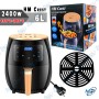 🍟Air Fryer HM Crest 6L XXL | 2400W, Écran Tactile LED | Cuisine Saine