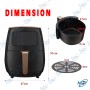 🍟Air Fryer HM Crest 6L XXL | 2400W, Écran Tactile LED | Cuisine Saine
