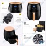 🍟Air Fryer HM Crest 6L XXL | 2400W, Écran Tactile LED | Cuisine Saine