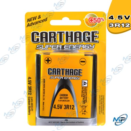 💡Pile 4.5V (3R12) Carthage Super Energy : Jusqu'à 50% de Puissance en Plus