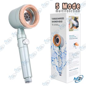 🛁Pommeau de Douche Turbo 5 Modes | Brosse Massage Chien | Filtre Eau | Stop Eau
