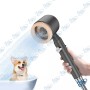🛁Pommeau de Douche Turbo 5 Modes | Brosse Massage Chien | Filtre Eau | Stop Eau