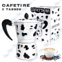 ☕Cafetière Italienne Moka "Vache" - Style Rétro, Capacité 3 ou 6 Tasses