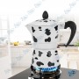 ☕Cafetière Italienne Moka "Vache" - Style Rétro, Capacité 3 ou 6 Tasses