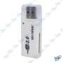 💾Mini Lecteur Carte SD/MMC USB 2.0 Hi-Speed – Clé USB Adaptateur Blanc