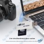 💾Mini Lecteur Carte SD/MMC USB 2.0 Hi-Speed – Clé USB Adaptateur Blanc