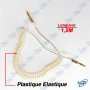 ➰Câble Jack Audio Spirale (Coiled) 3.5mm – Anti-Nœuds et Extensible 1,5M